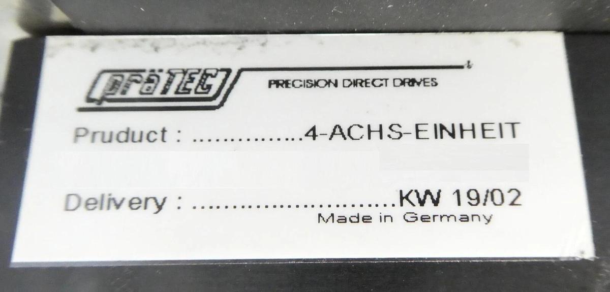Used praTEC 4-ACHS-EINHEIT 200mm 3-Axis Wafer Stage Assembly Spare Surplus