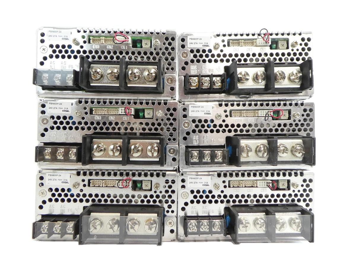 Used Cosel PBA600F-24 Power Supply Assembly Reseller Lot of 6 Working Surplus