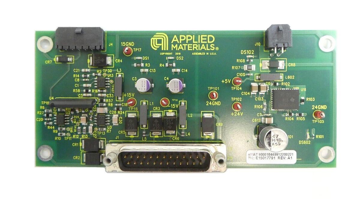 Used AMAT Applied Materials E15017791 Interface PCB Assembly Varian Working Surplus
