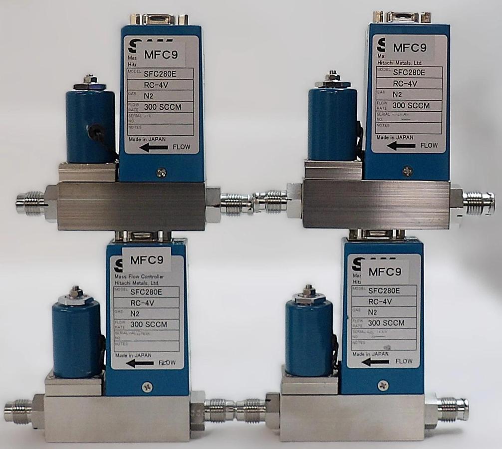 Used SAM Hitachi SFC280ERC-4V Mass Flow Controller MFC Lot of 4 Working