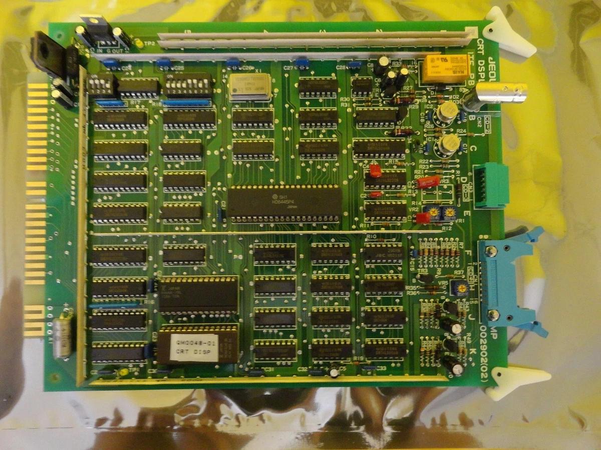 Used JEOL MP002902(02) CRT DSPL ITF PB Interface Board PCB Card JEM-2010F Working