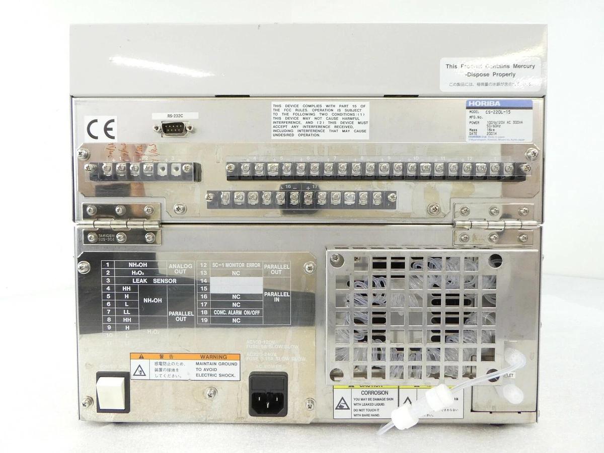 Used Horiba Semiconductor CS-220L-15 Chemical Concentration Monitor SC-1 Untested