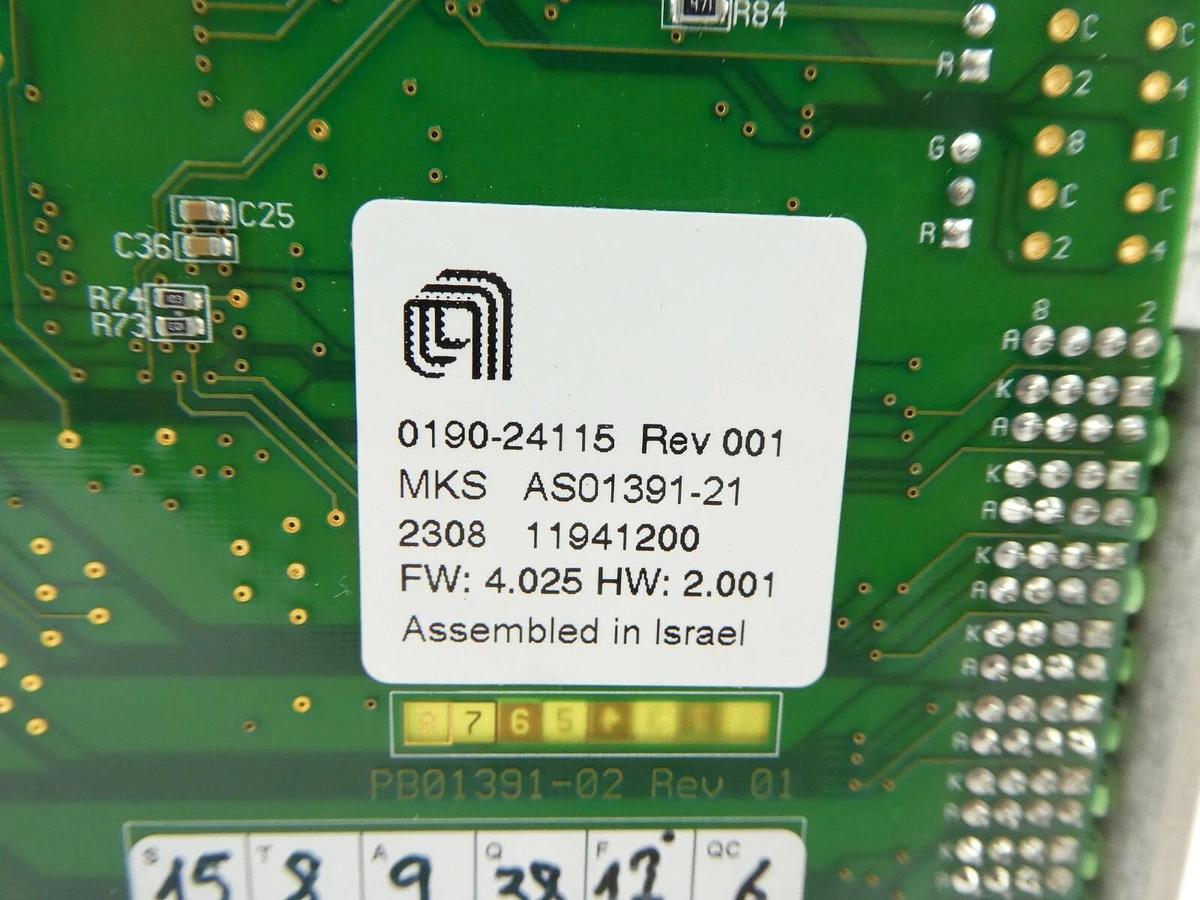 Used MKS Instruments AS01391-21 DeviceNet CDN391R PCB Card AMAT 0190-24115 Working