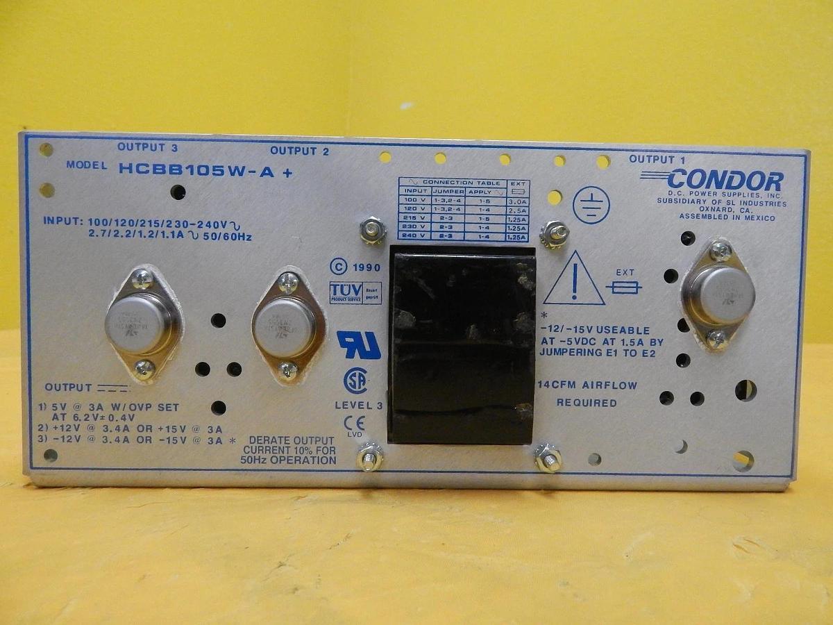 Used Condor HE2-18-A+ Power Supply HE5-18/OVP-A+ HCBB105W-A+ HCC15-3-A+ Lot of 5 Used