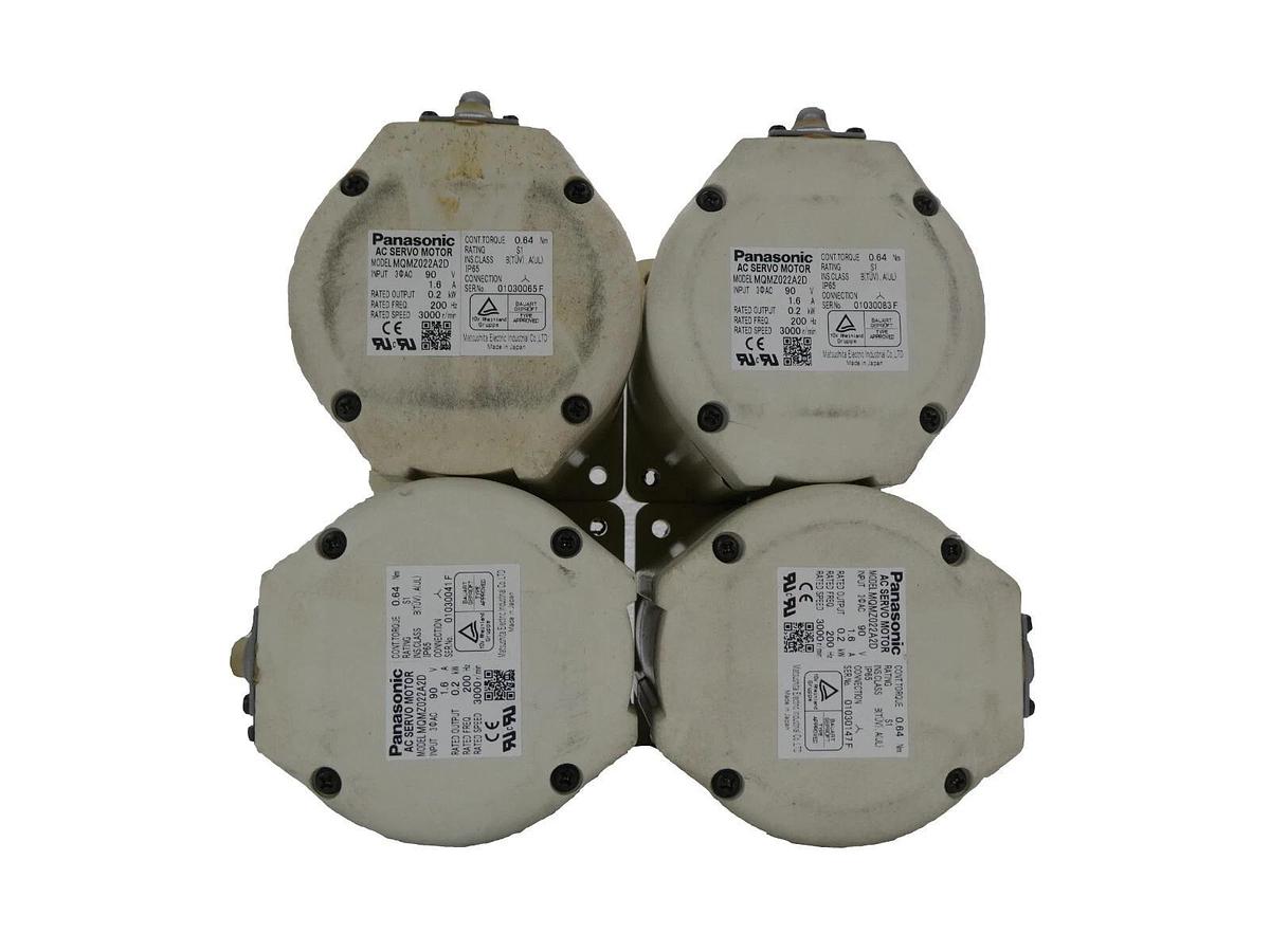 Used Panasonic MQMZ022A2D AC Servo Motor Reseller Lot of 4 Working Surplus