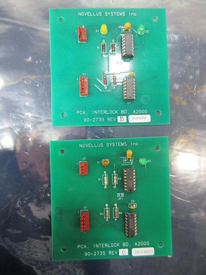 Used Novellus Systems 90-2735 Interlock BD A2000 PCB Rev A & Rev B Lot of 4 Working