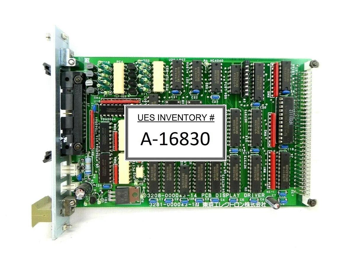 Used TEL Tokyo Electron 3281-000043-19 Display Driver PCB Card 2308-000043-14 P-8