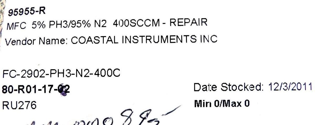 Refurbished Millipore FC-2960MEP5 Mass Flow Controller MFC 400 SCCM N2 2900 OEM Refurbished