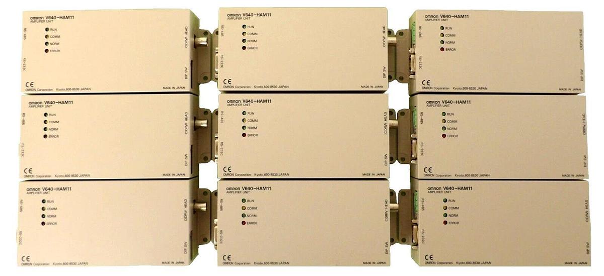 Used Omron V640-HAM11-V4-1 Amplifier Unit Reseller Lot of 9 Working Surplus