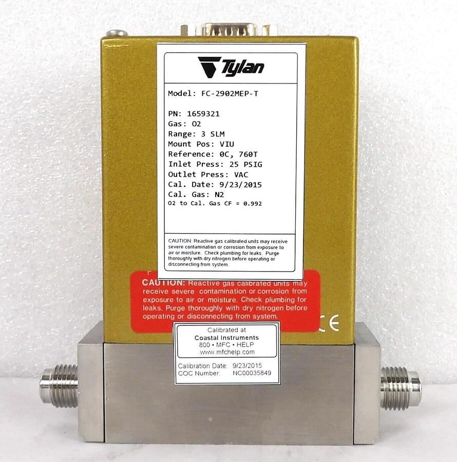 Refurbished Tylan FC-2902MEP-T Mass Flow Controller MFC 2900 Series 3 SLPM O2 Refurbished