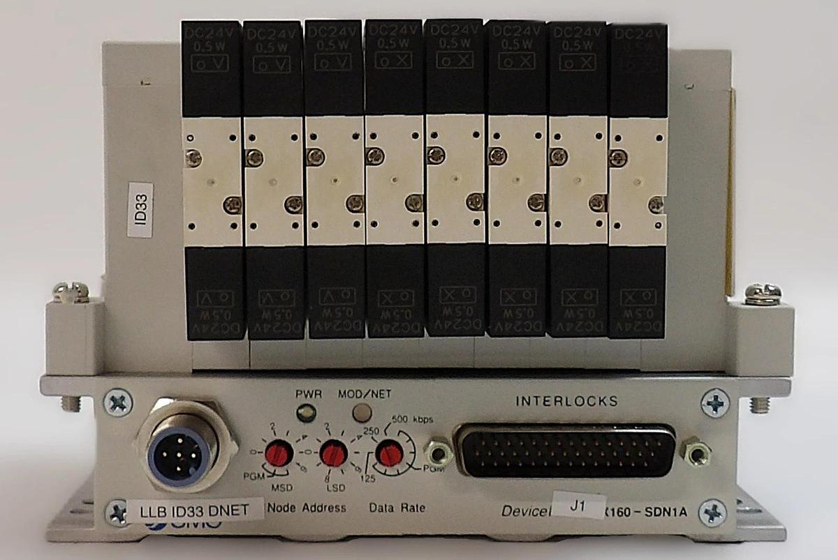 Used SMC EX160-SDN1A 8-Port Pneumatic Manifold AMAT 0190-13033 Lot of 2 Working