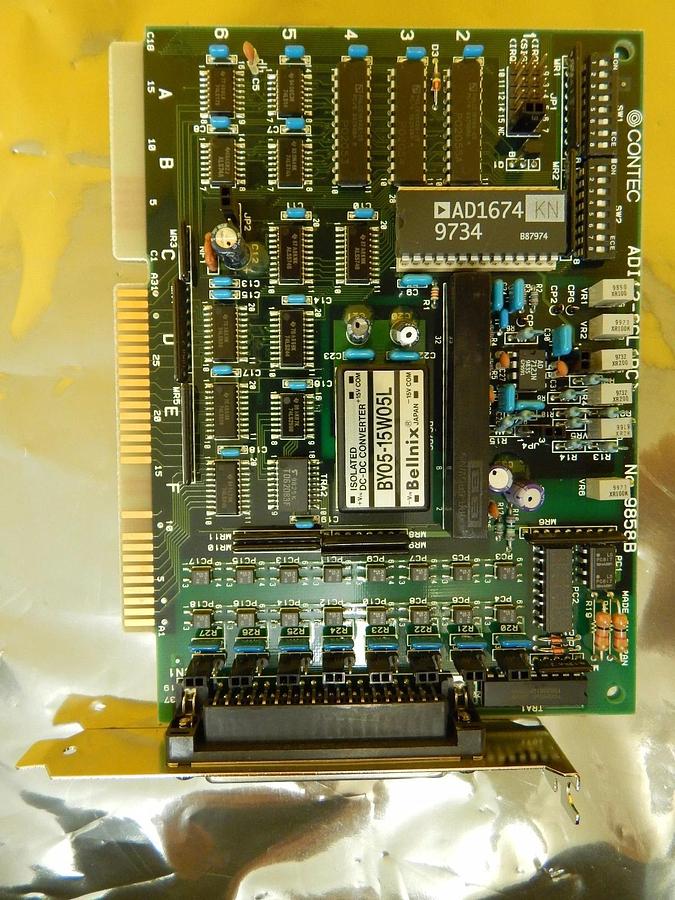 Used Contec ADI12-8CL(PC) Isolated 8 Channel Analog to Digital PCB Card 9858B Used