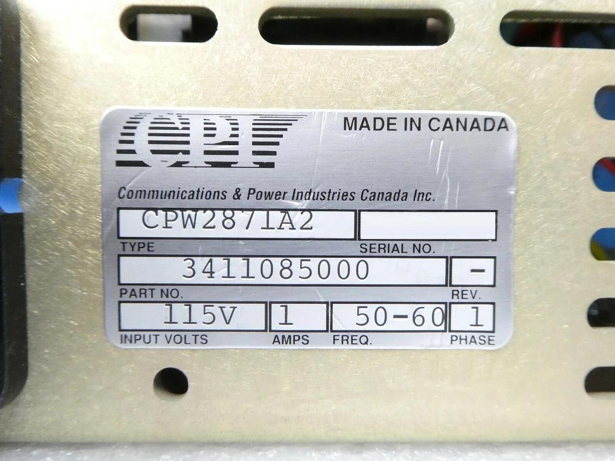 Used CPI Communications & Power 3411085000 Power Supply CPW2871A2 AMAT Working