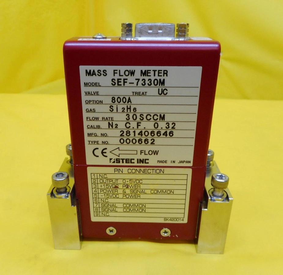 Used STEC SEF-7330M Mass Flow Meter MFM SEF-7330 30 SCCM Si2H6 Used Working