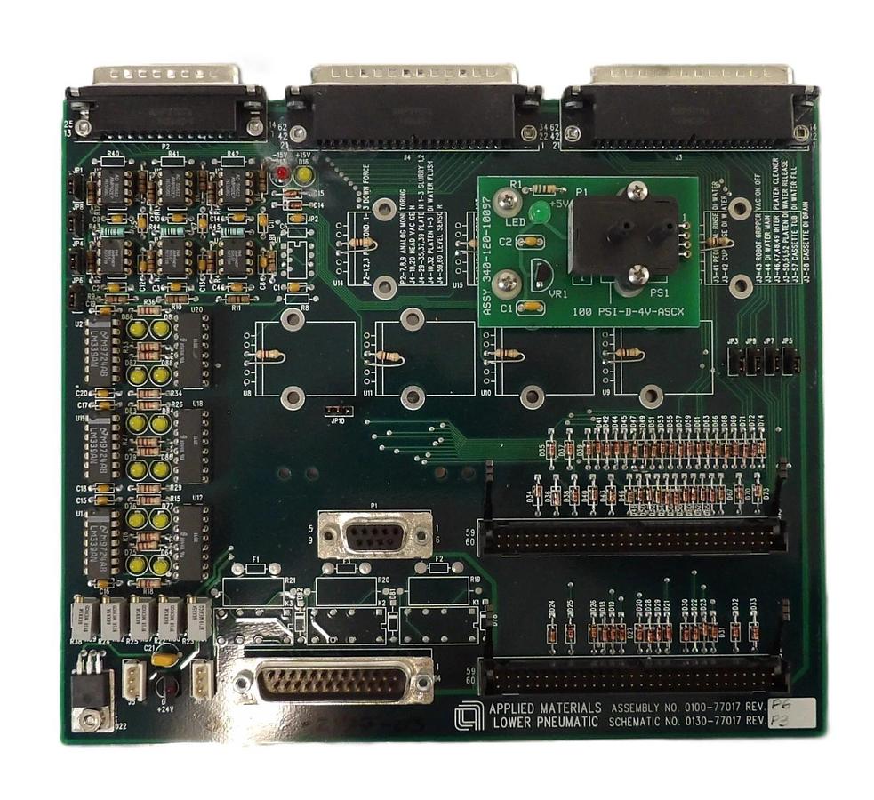 Used AMAT Applied Materials 0100-77017 Lower Pneumatic PCB Working Surplus