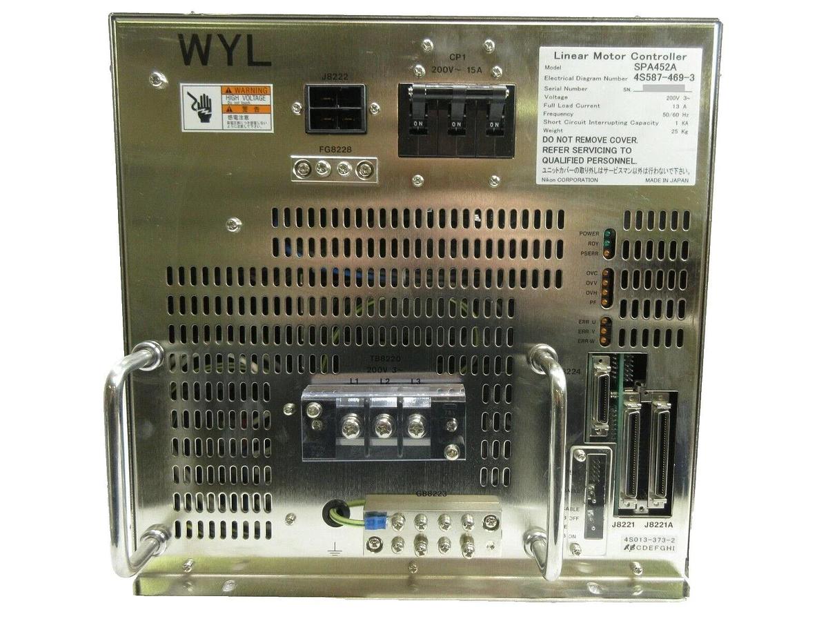 Used Nikon 4S587-469-3 WYL Linear Motor Controller SPA452A 4S013-373-2 NSR Working