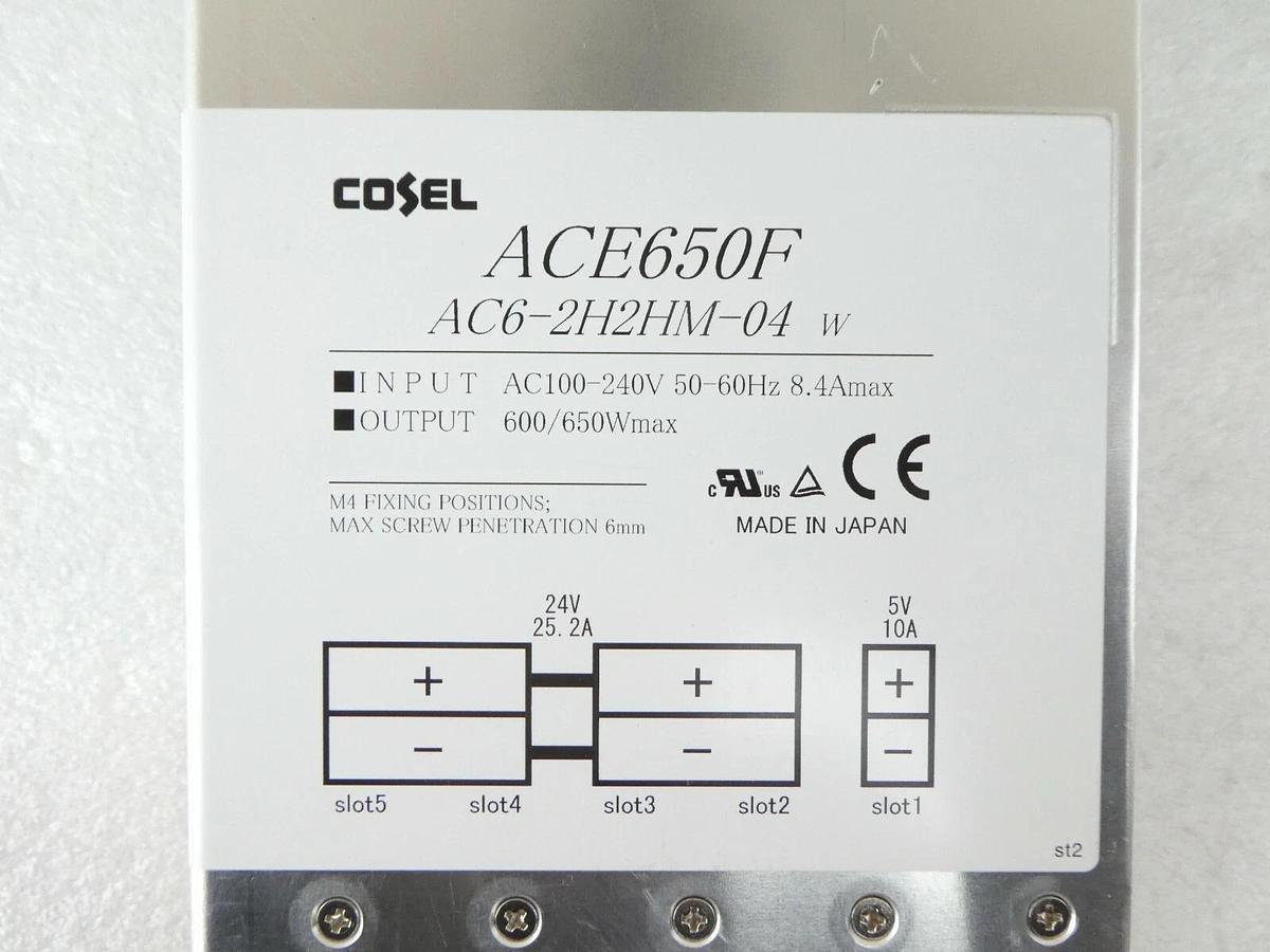 Used Cosel AC6-2H2HM-04 Power Supply ACE650F Nikon NSR FX-601F Working Surplus