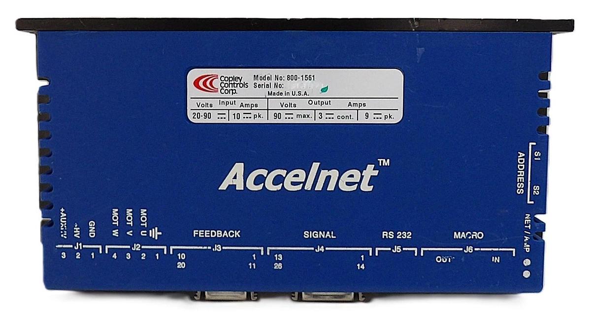 Used Copley Controls 800-1561 Servo Motor Controller Accelnet Working