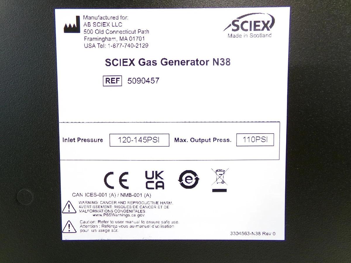 AB Sciex 5090457 Nitrogen Gas Generator N38 Spectrometer New Surplus