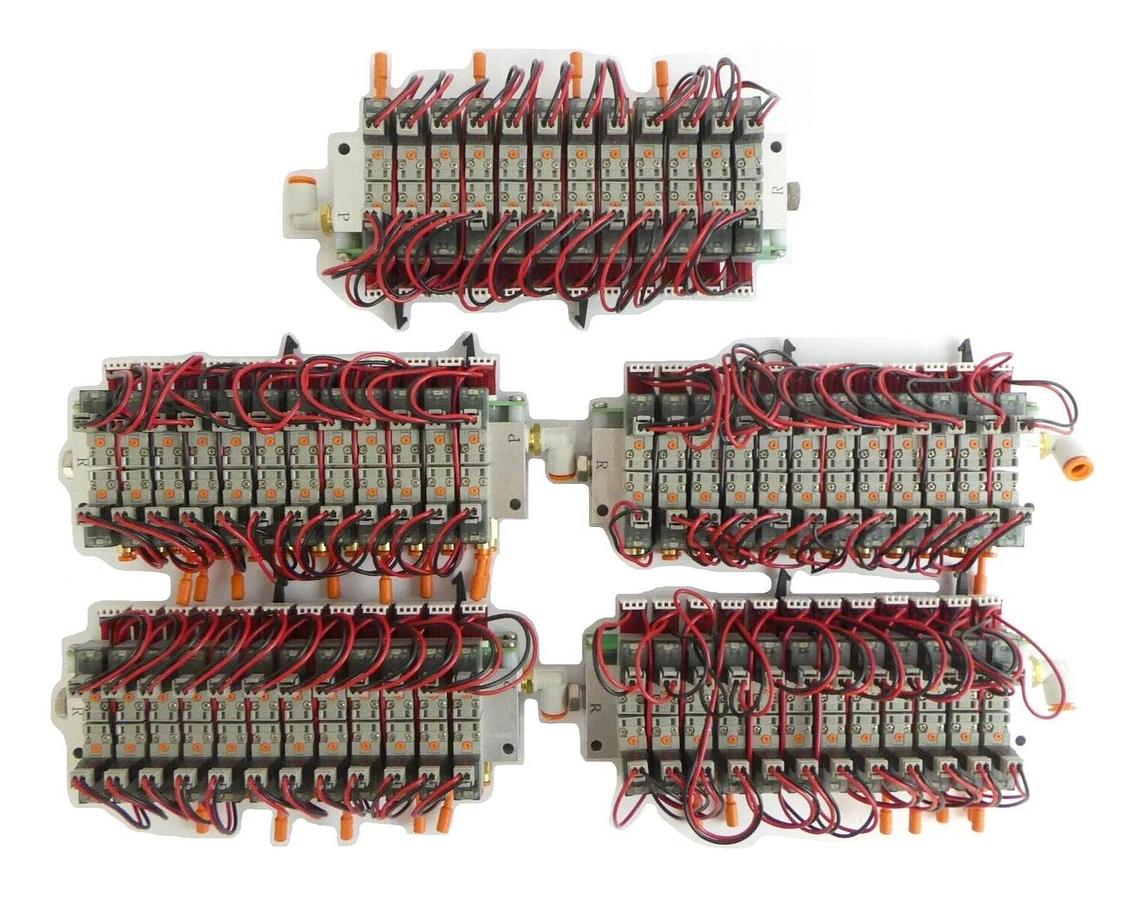 Used SMC D-276-990020B 12-Port Pneumatic Manifold AMAT 0190-01401 Lot of 5 Working