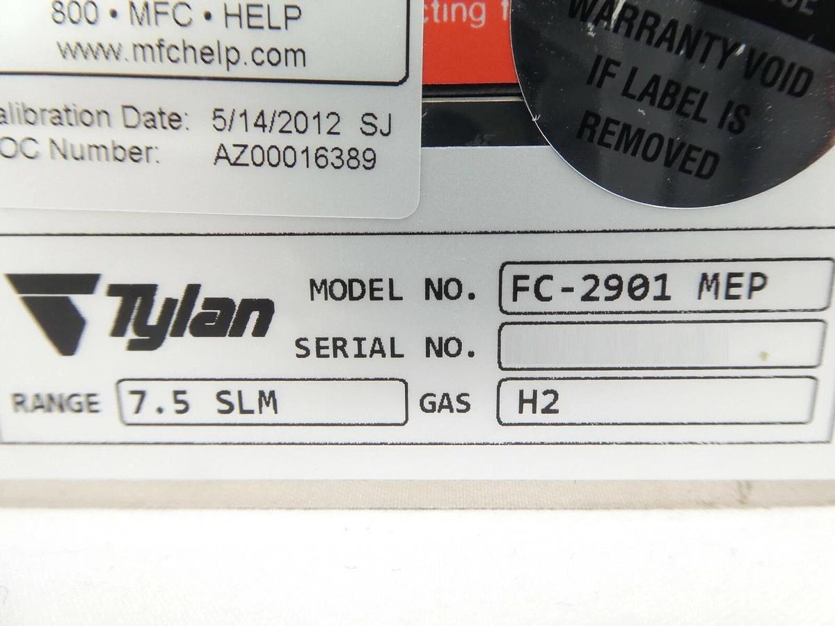 Refurbished Tylan FC-2901MEP Mass Flow Controller MFC 7.5 SLM H2 2900 Series Refurbished