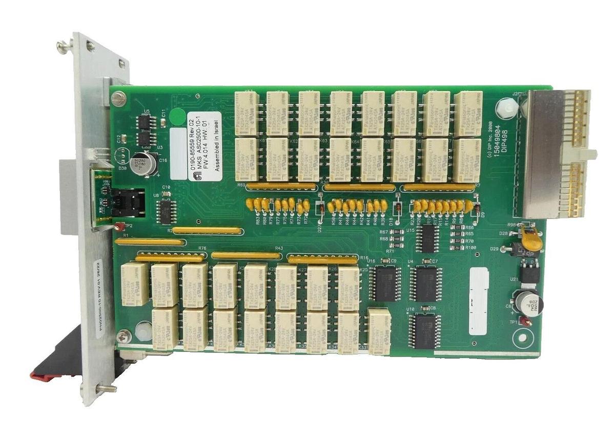 Used MKS Instruments AS02500-10-1 Interlock Module PCB CDN497 AMAT 0190-85559 Working