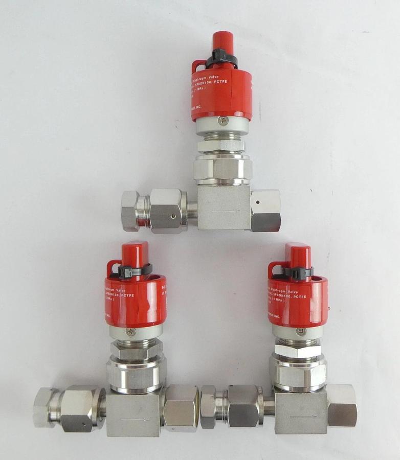 Used Fujikin 316L Manual Diaphragm Valve Reseller Lot of 9 Working Surplus