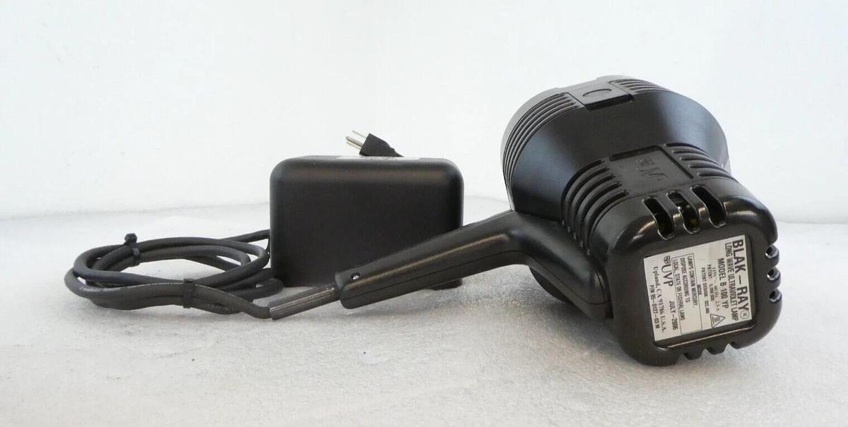 Used UVP Blak-Ray B-100YP UV Ultraviolet Lamp and Ballast Lot of 2 No Bulbs Surplus