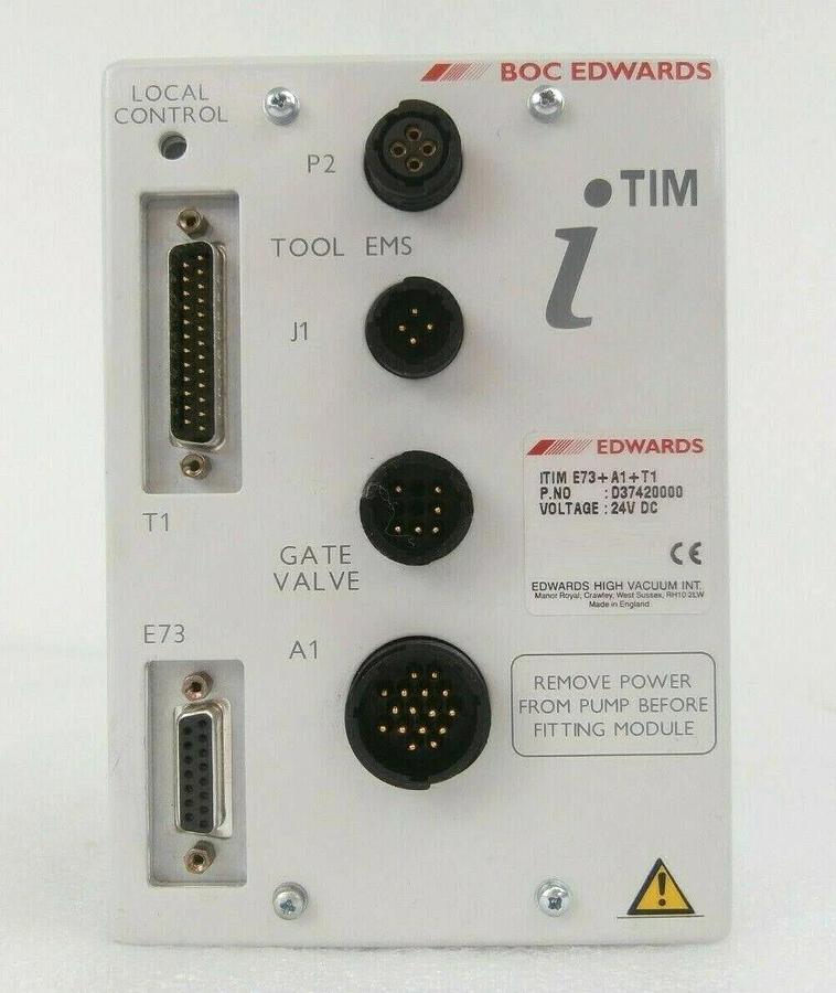 Used Edwards D37420000 Local Control Vacuum Module iTIM E73+A1+T1 Working Surplus