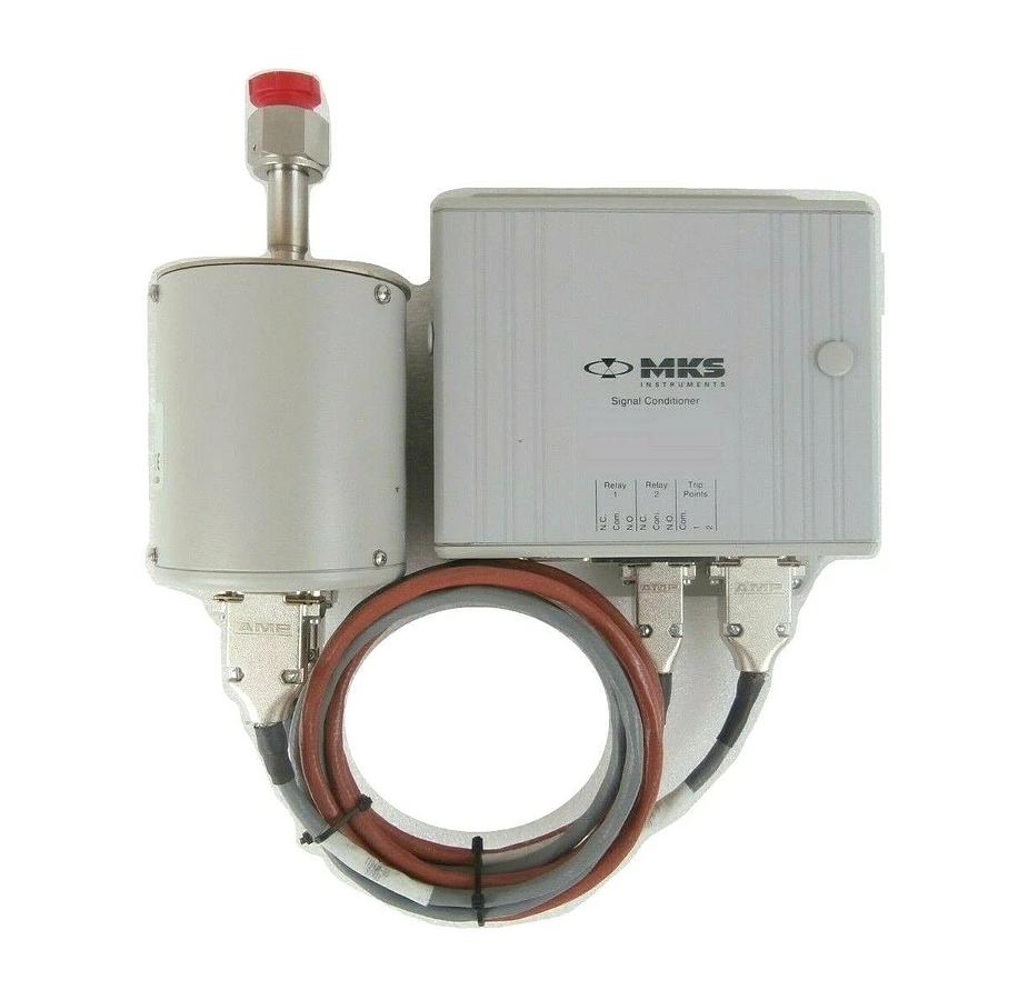 Used MKS Instruments 621C02TBFHB Baratron High Temp Pressure Transducer Set Working