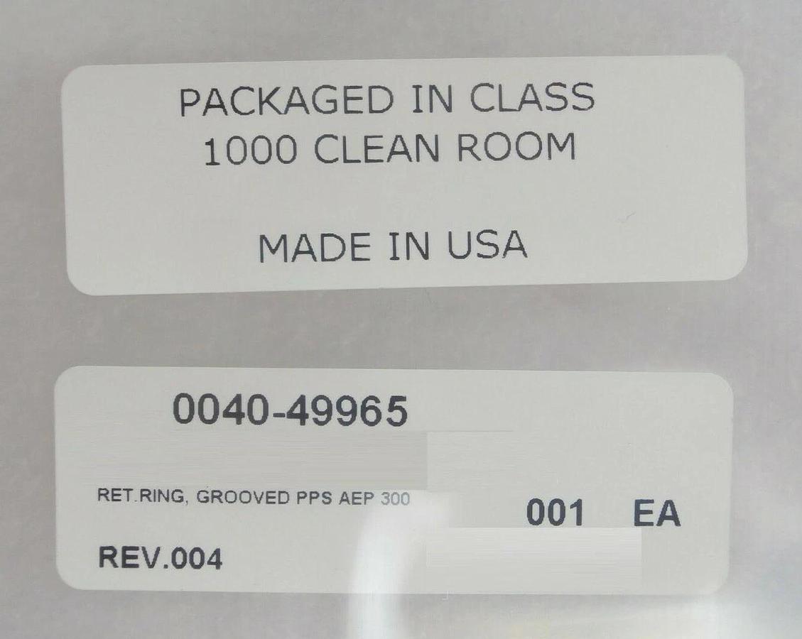 AMAT Applied Materials 0040-49965 300mm Titan Head Grooved Retaining Ring New