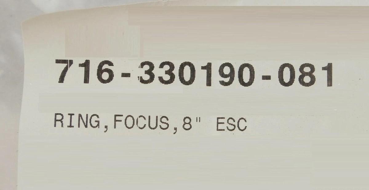 Lam Research 716-330190-081 8" Focus Ring ESC New Surplus