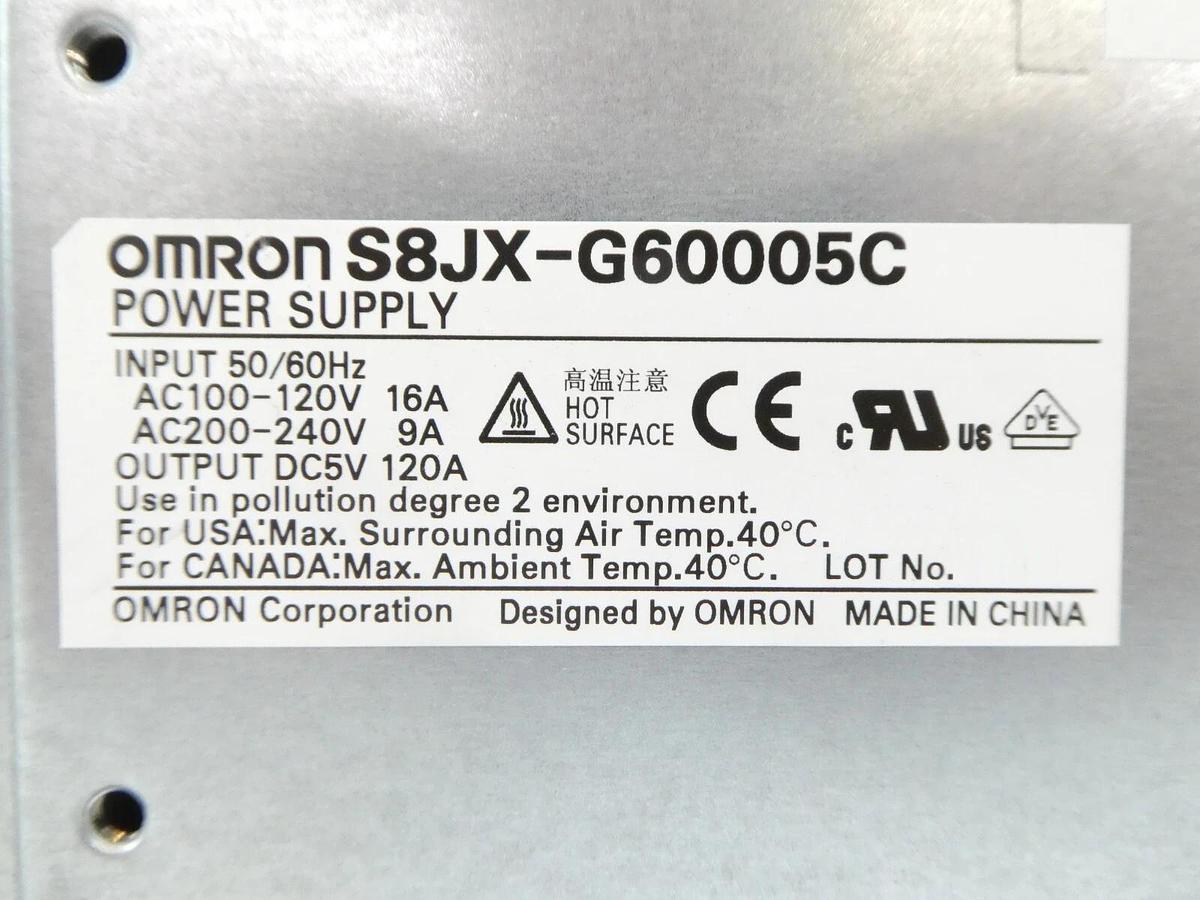 Used Omron S8JX-G60005C Power Supply AMAT Applied Materials Working Surplus