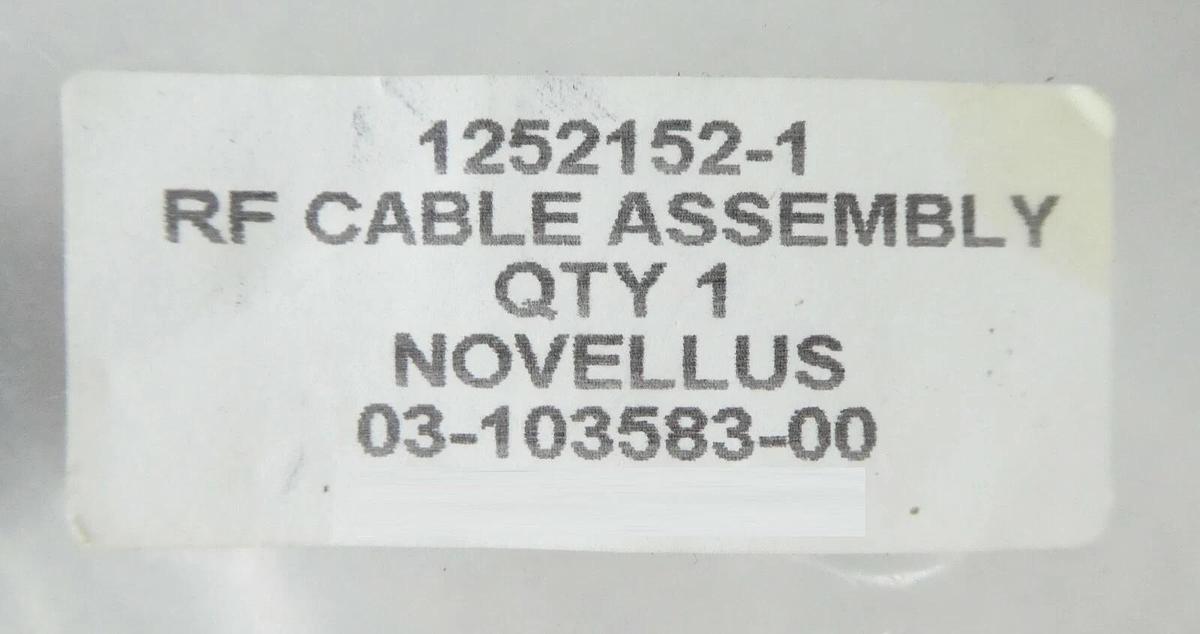 AMP 1252152-1 SRC-LF RF Cable FC38RL Novellus Systems 03-103583-00 New Surplus
