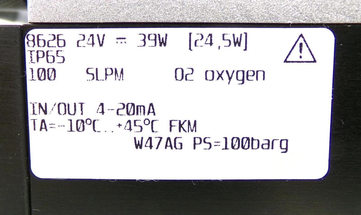 Burkert 8626 MFC Mass Flow Controller 100 SLPM O2 Oxygen New Surplus