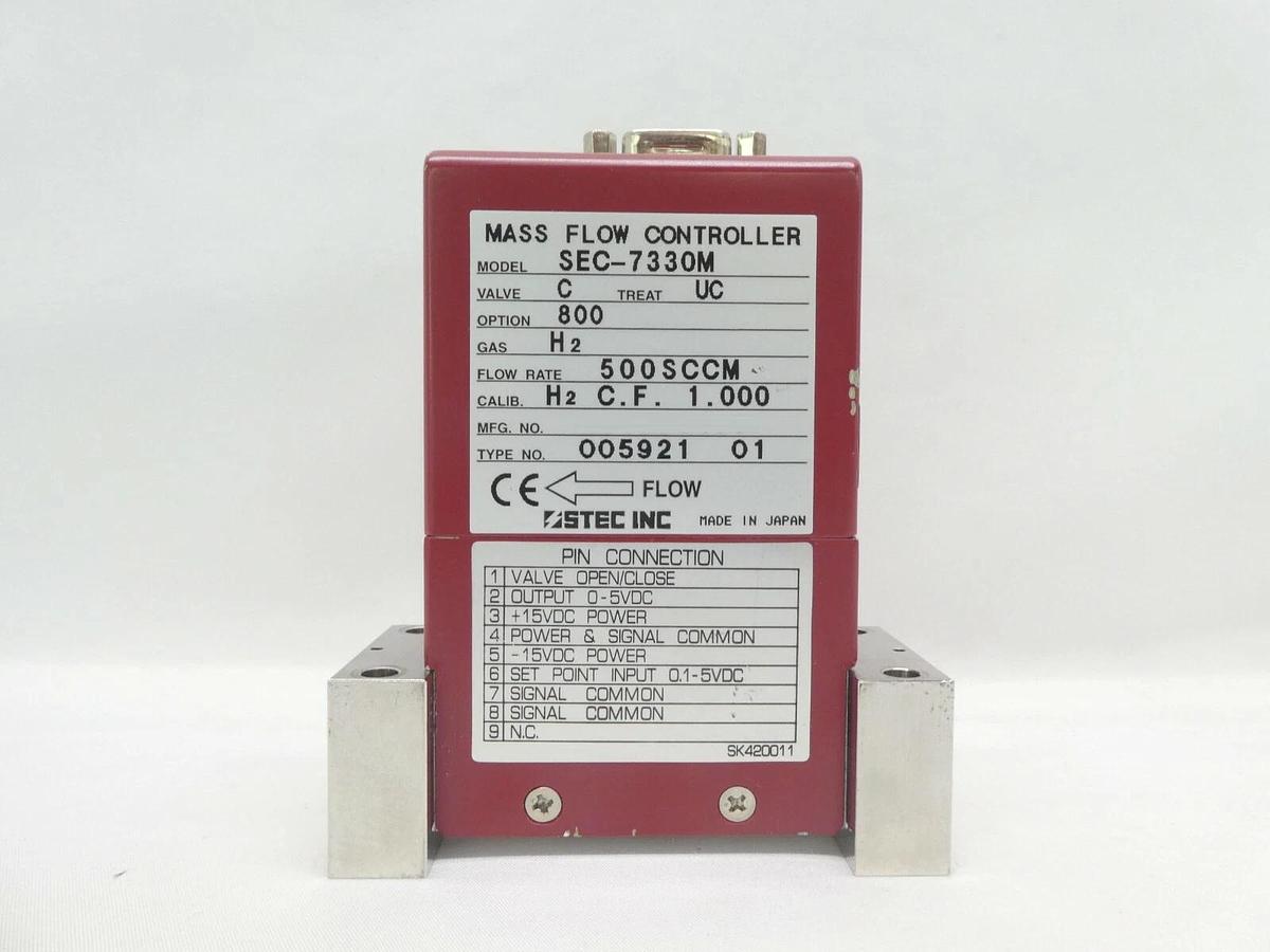 Used STEC SEC-7330M Mass Flow Controller MFC SEC-7330 500 SCCM H2 Working Surplus