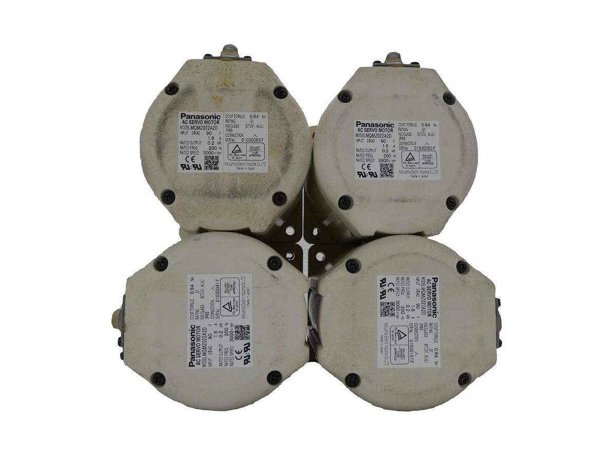 Used Panasonic MQMZ022A2D AC Servo Motor Reseller Lot of 4 Working Surplus