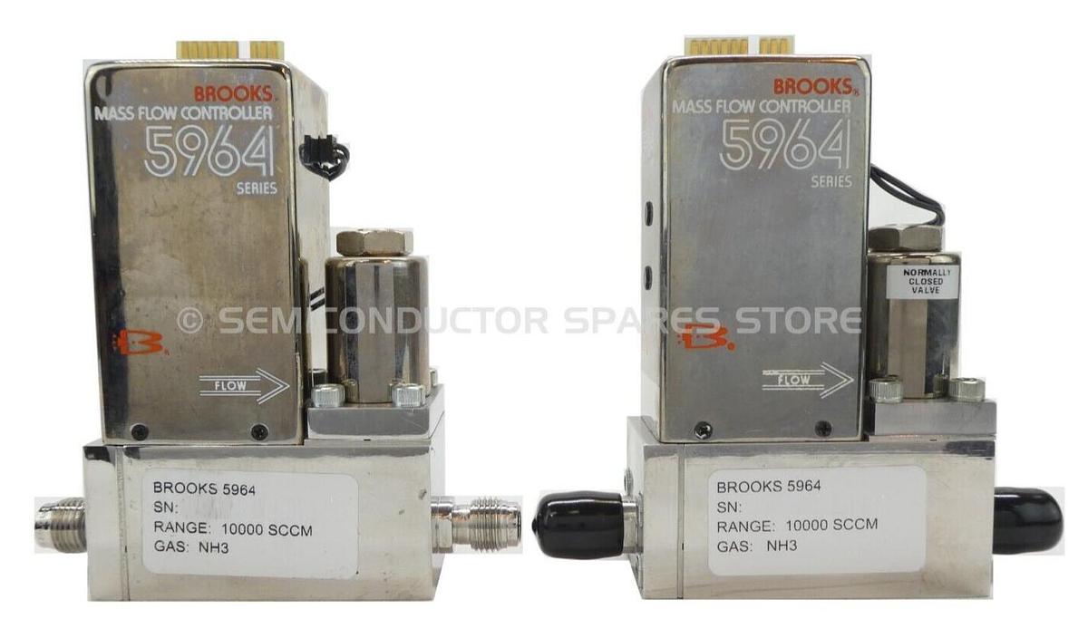 Refurbished Brooks 5964 Mass Flow Controller MFC 10000 SCCM NH3 Lot of 2 OEM Refurbished