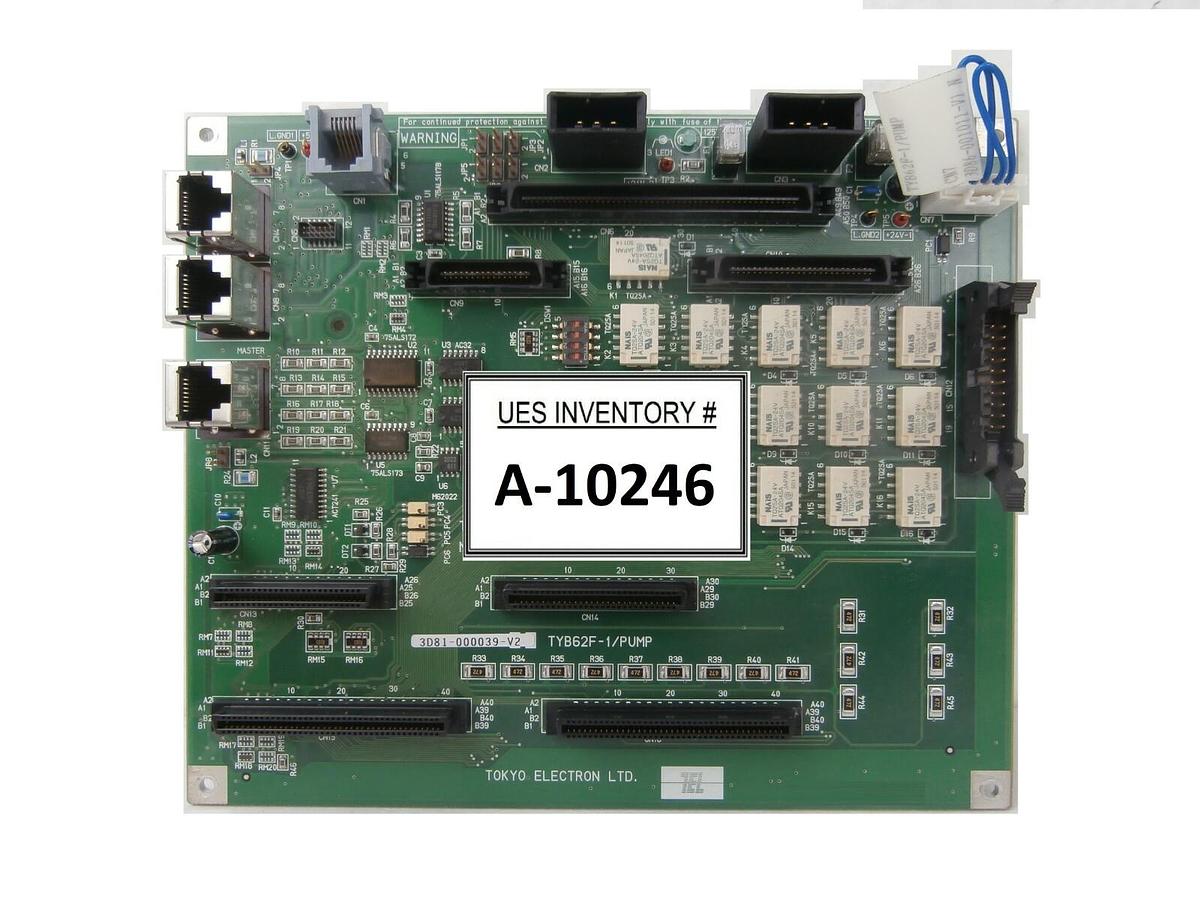 Used TEL Tokyo Electron 3D81-000039-V2 Backplane PCB TYB62F-1/PUMP Telius Working