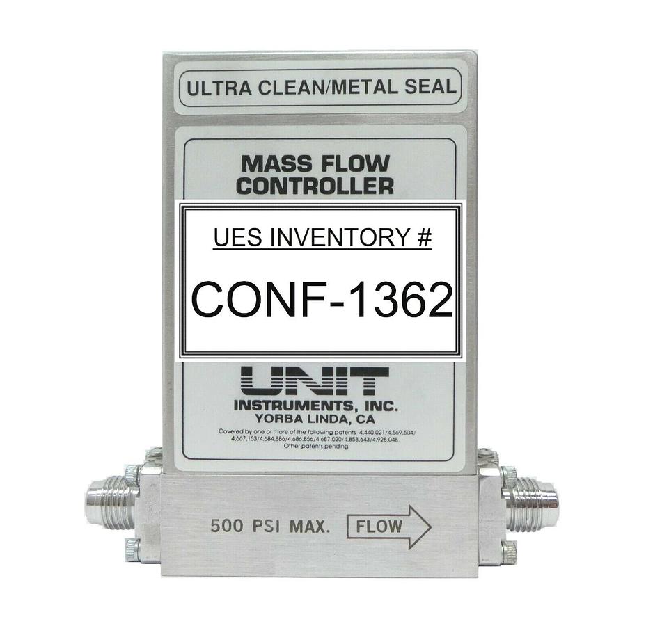 Used UNIT Instruments UFC-8160 Mass Flow Controller MFC 20 SLM N2 Working Spare