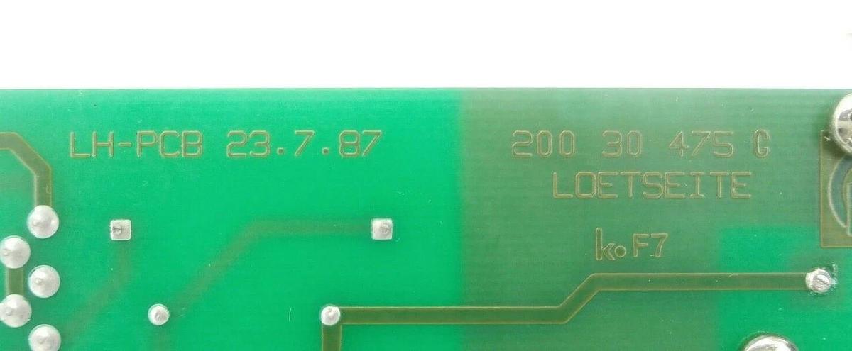 Used Leybold 200 30 475 Audio and Display Board PCB LH-PCB 23.7.87 UL 500 Working
