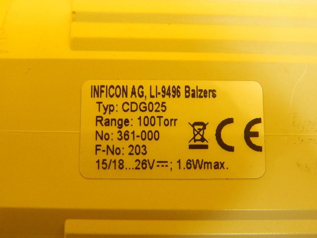 Used Inficon 361-000 Vacuum Capacitance Diaphragm Gauge CDG025 SKY CDG Used Working