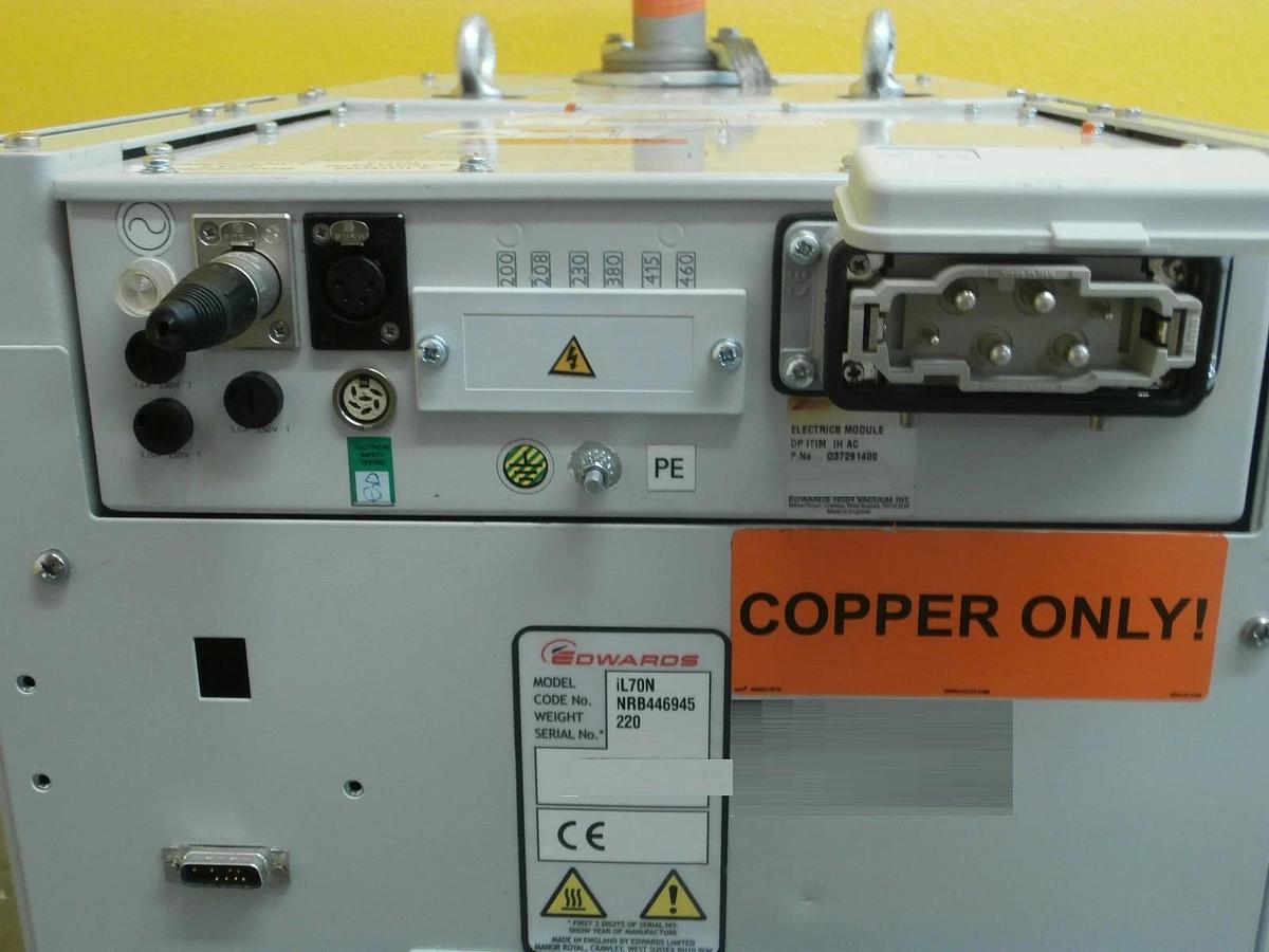 Used iL70N Edwards NRB446945 Dry Vacuum Pump 0 Hour Copper Cu Exposed Tested As-Is