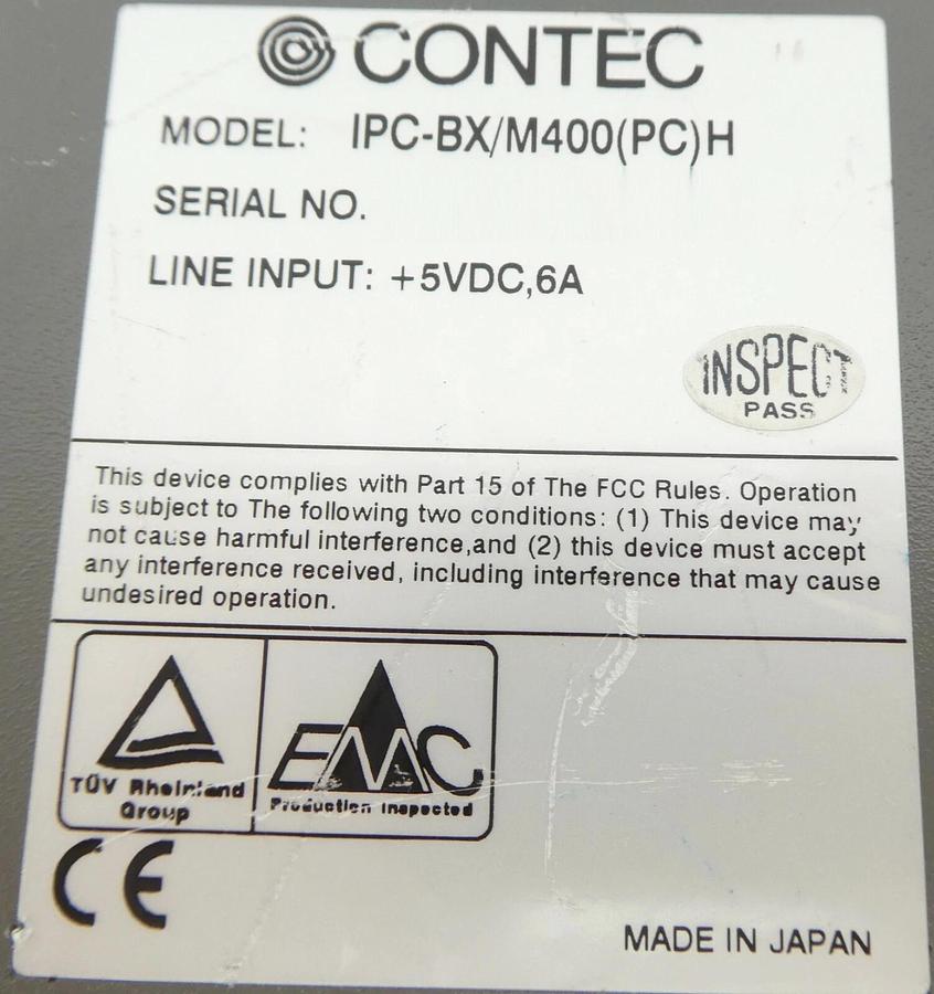 Used Contec IPC-BX/M400(PC)H Industrial PC YieldUP 2000 Dryer Control SECS-II Working