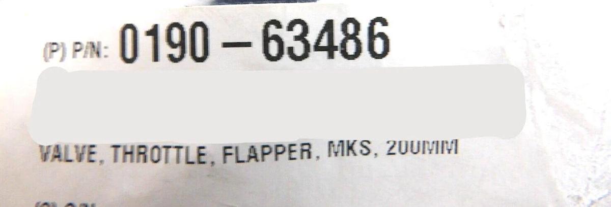 MKS Instruments 253B-16083 Exhaust Throttle Valve Assembly AMAT 0190-63486 New
