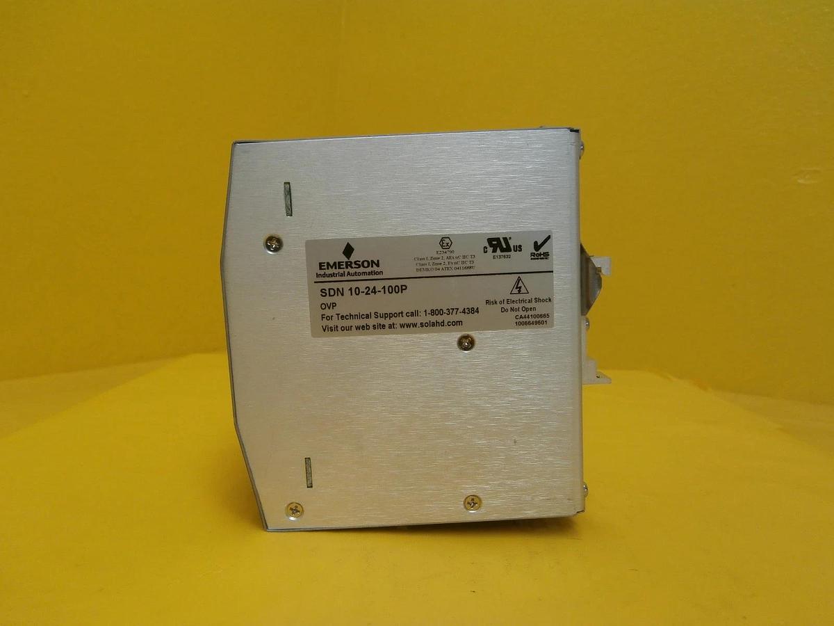 Used Emerson SDN 10-24-100P Rack Mount 24VDC Power Supply SOLA Used Working