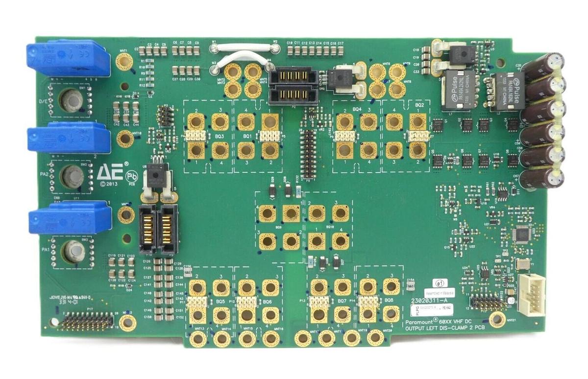 Used AE Advanced Energy 23020311-A Paramount Output Left DIS-Clamp 2 PCB 33020270