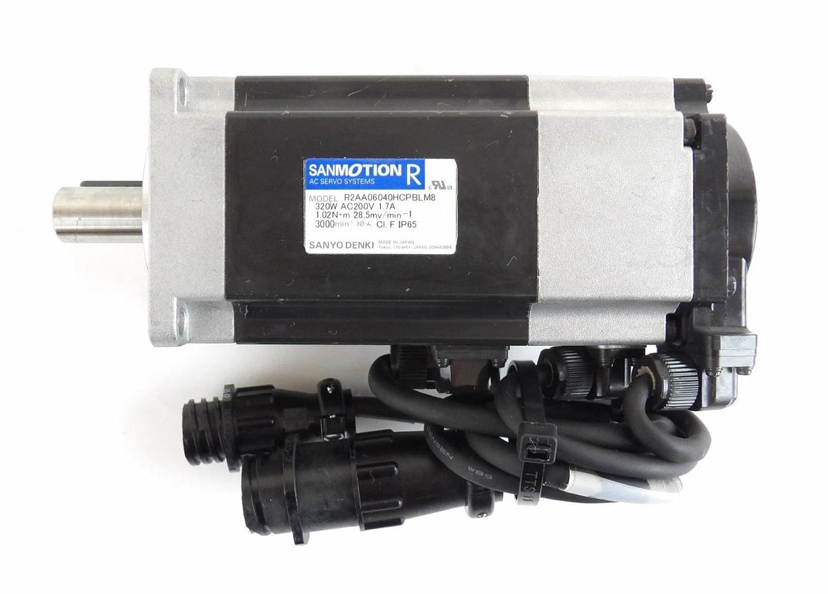 Used Sanyo Denki R2AA06040HCPBLM8 AC Servo Motor SANMOTION R Lot of 2 Working
