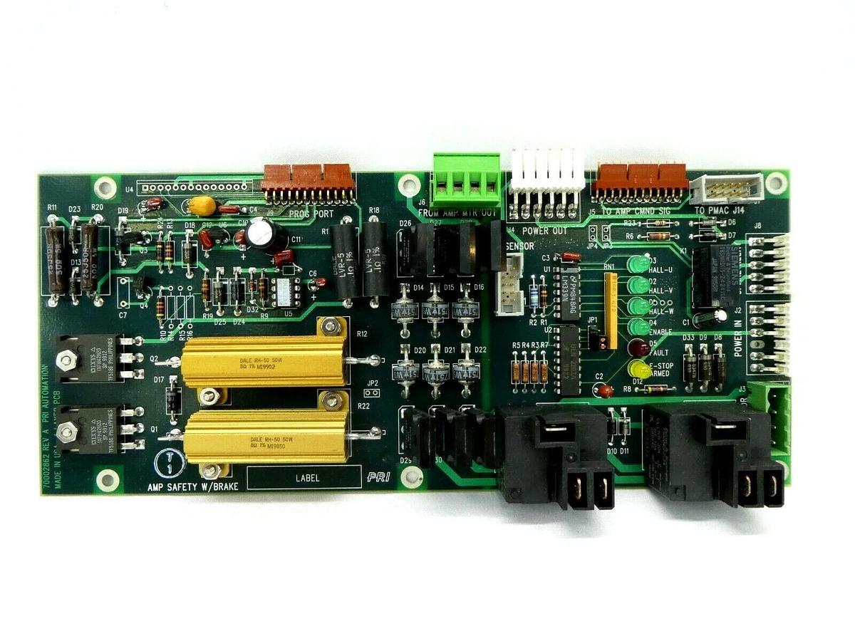 Used PRI Automation 70002862 AMP Safety with Brake Board PCB Working Spare