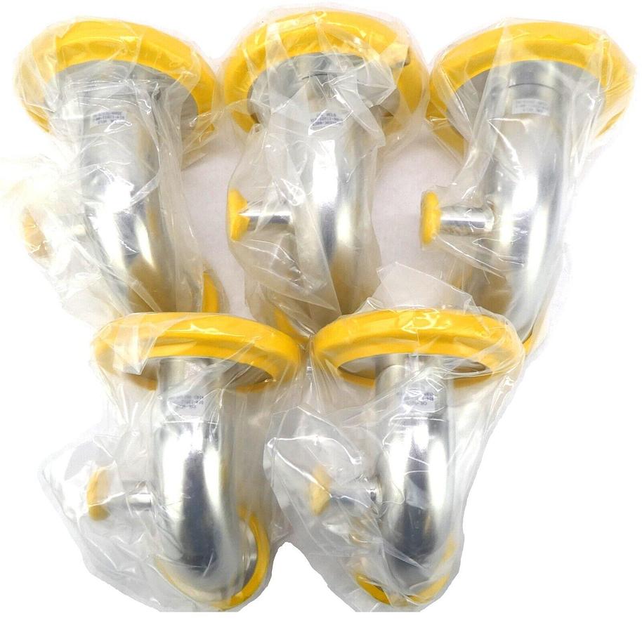 Used MKS Instruments 914-12011-00 High Vacuum Elbow ISO100 ISO-K to NW50 Lot of 5 New